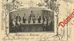 Postkarte von 1904 dokumentiert Damenfasching in Hanau